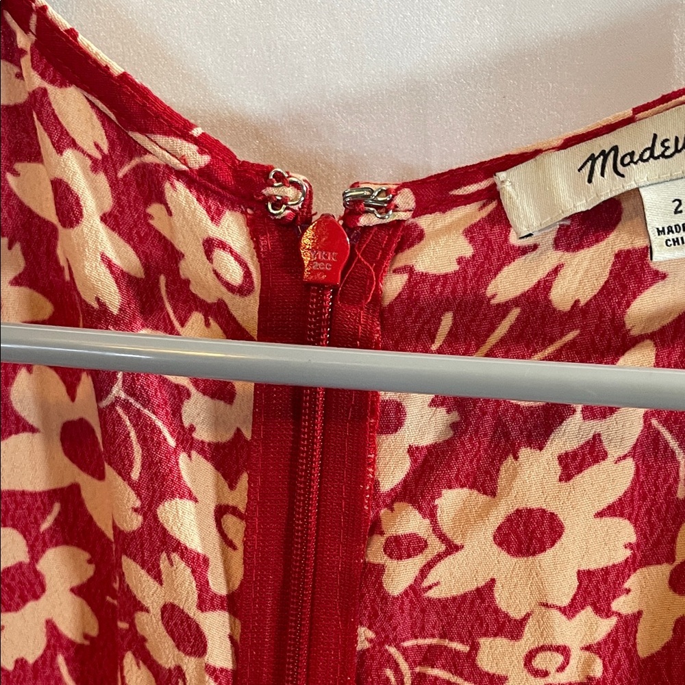 Madewell Crimson Floral Romper - Picture 7 of 11